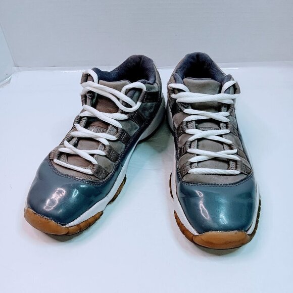 Nike Air Jordan 11 Retro Low Boy's Cool Wolf Gray Sneakers - Picture 2 of 10